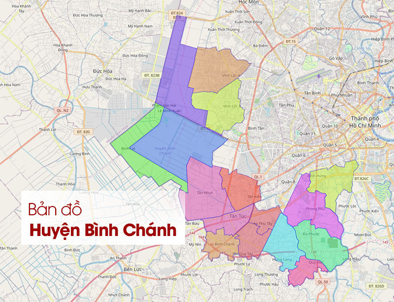 Bản đồ Huyện Bình Chánh TPHCM Mới Nhất: Vị trí, Quy hoạch, Các Tuyến Đường