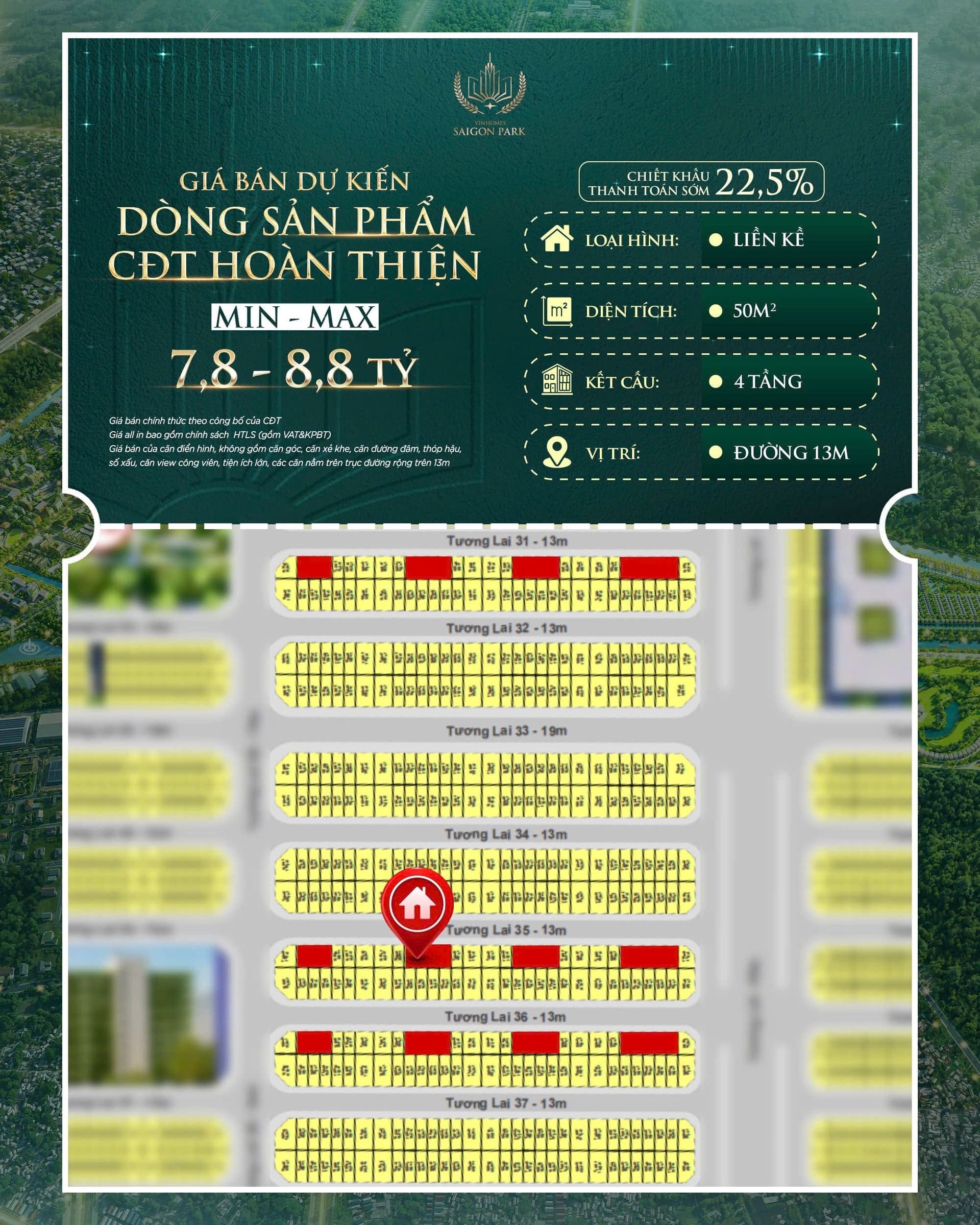 Bảng giá căn hộ Vinhomes Saigon Park Hóc Môn hoàn thiện