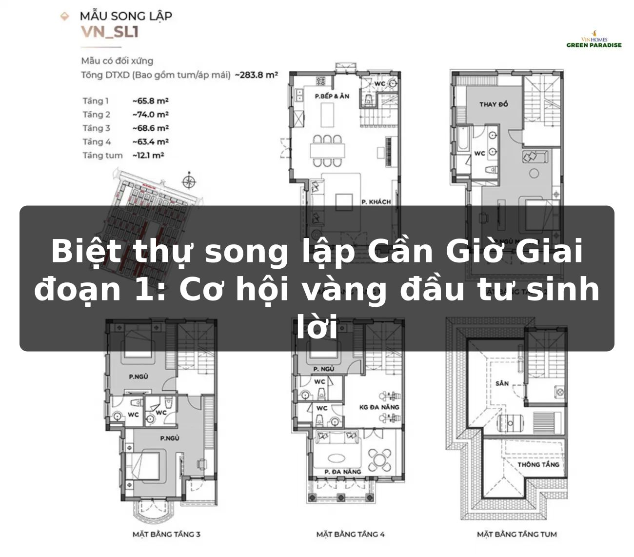 Biệt thự song lập Cần Giờ Giai đoạn 1: Cơ hội vàng đầu tư sinh lời