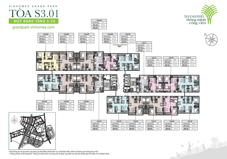 Căn hộ Tòa S3.01 Vinhomes Grand Park: Thiết kế, Giá bán, Vị trí