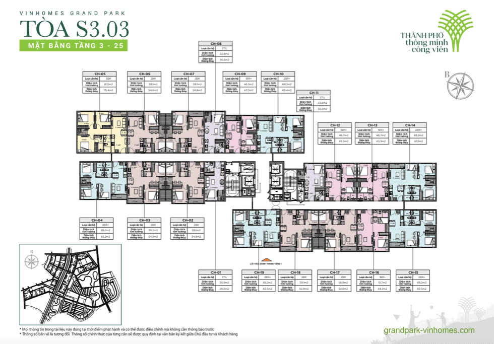 Căn hộ Tòa S3.03 Vinhomes Grand Park: Giá bán, mặt bằng, đánh giá chi tiết
