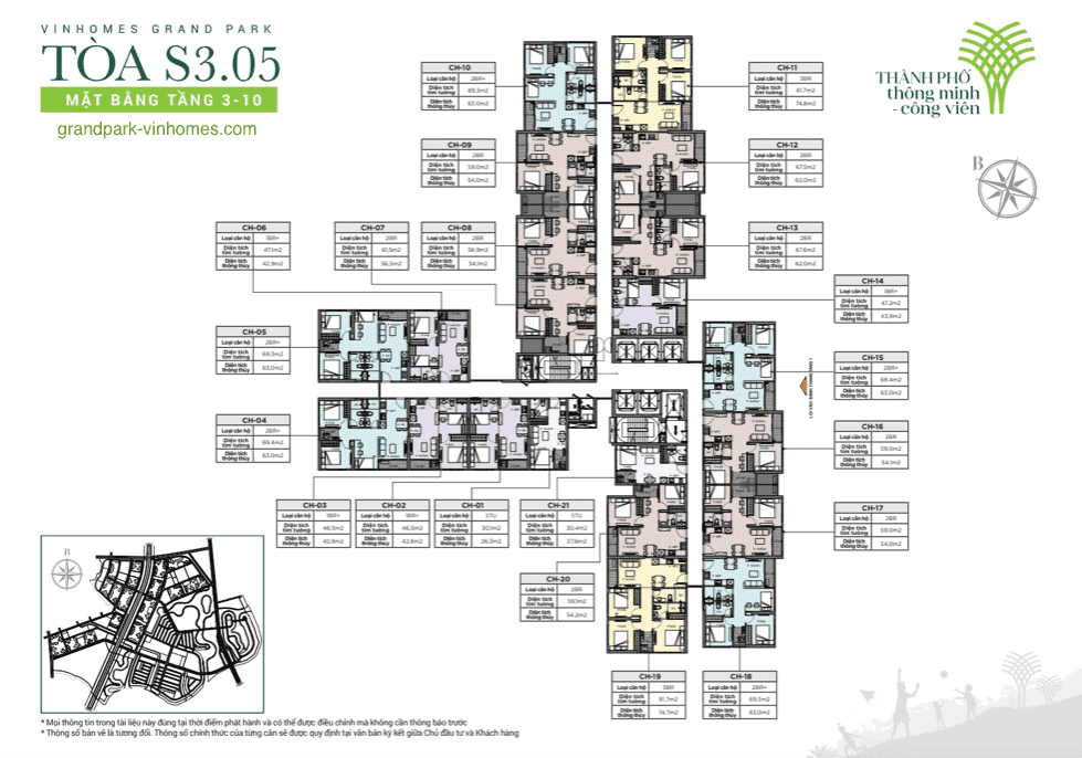 Căn hộ Tòa S3.05 Vinhomes Grand Park: Giá bán, mặt bằng, đánh giá chi tiết