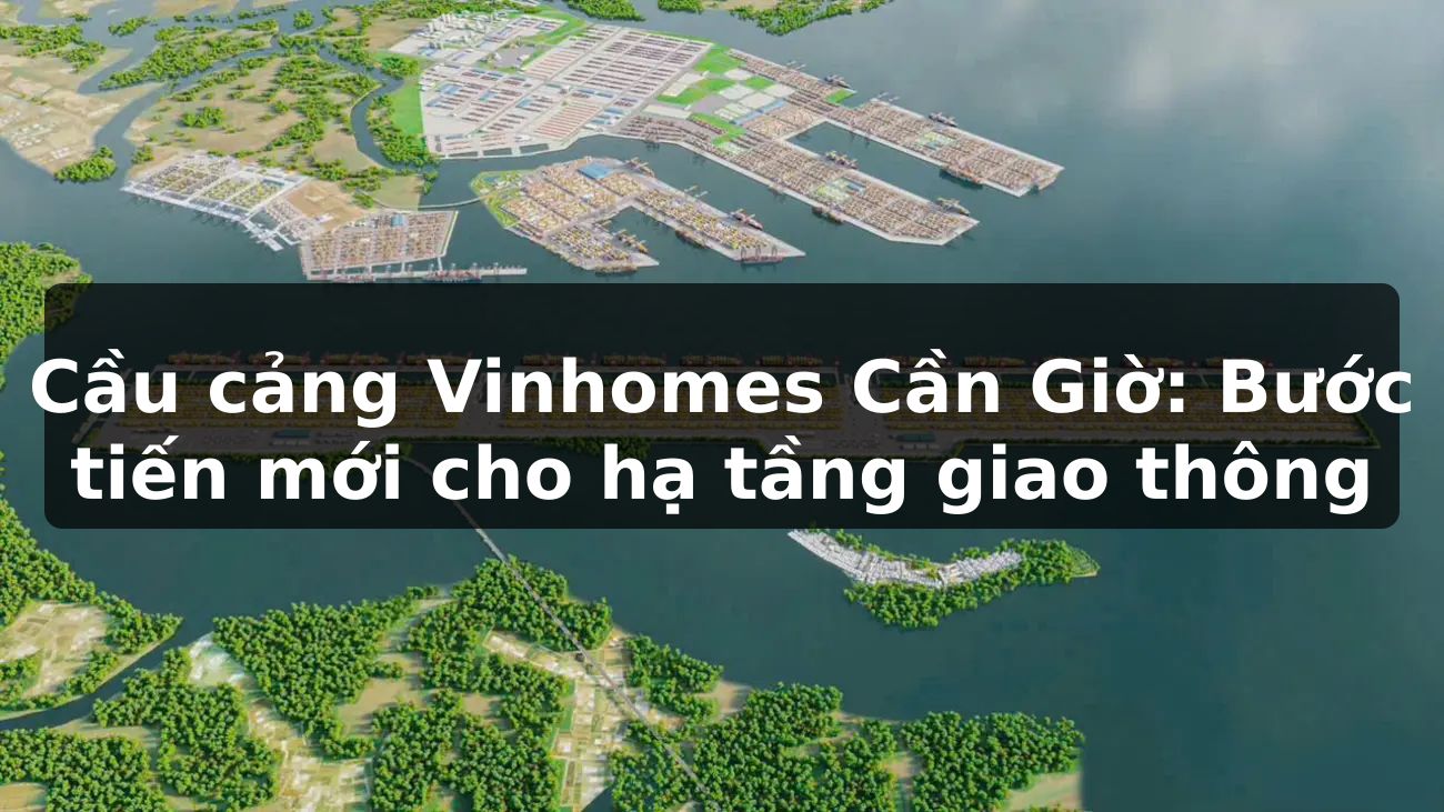 Cầu cảng Vinhomes Cần Giờ: Bước tiến mới cho hạ tầng giao thông