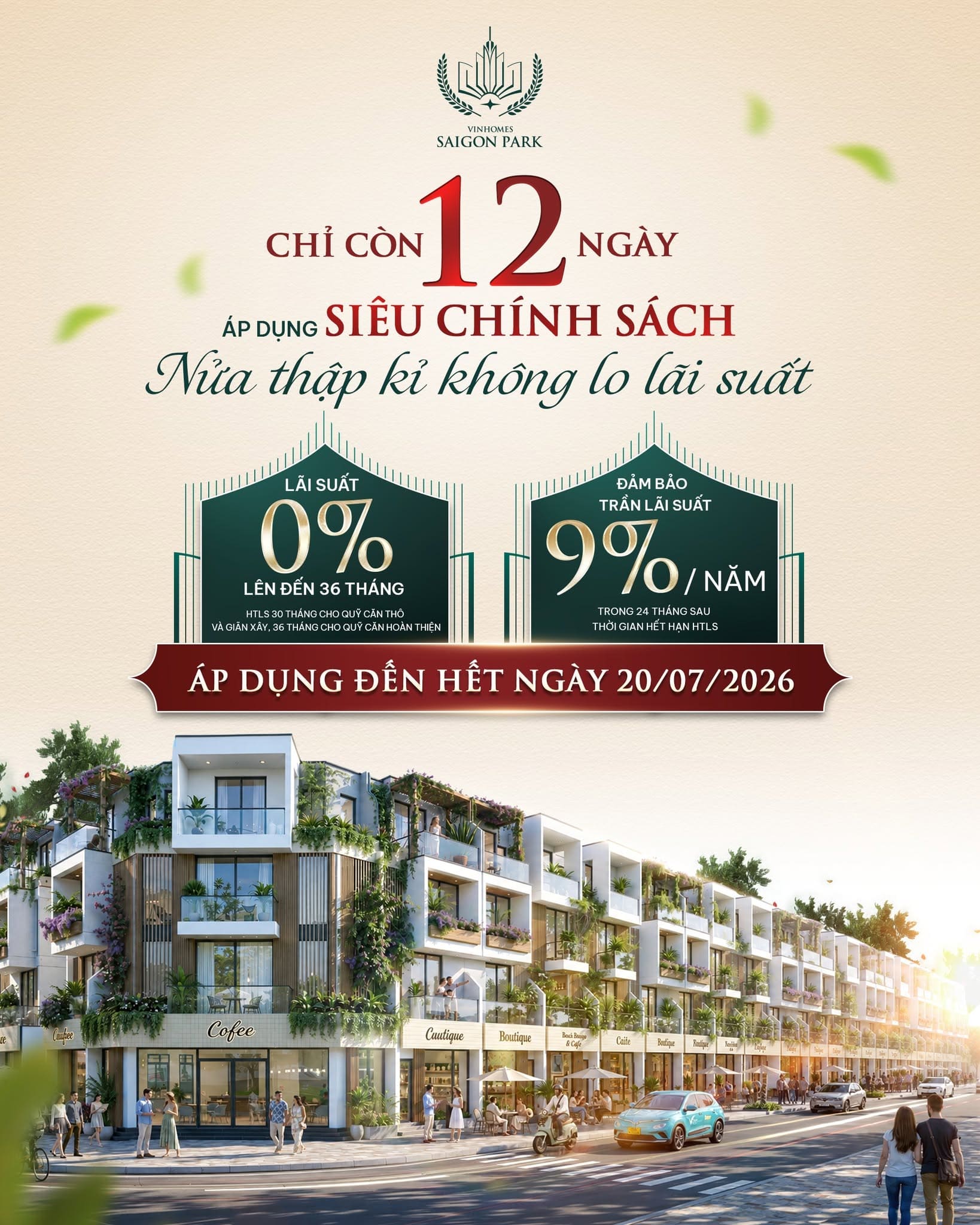 Vinhomes Hóc Môn: Hỗ trợ lãi suất vay mua nhà tới 5 năm