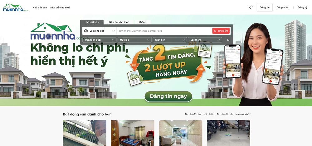 Lợi ích gói tin VIP tại MuonNha.com.vn giúp chốt sale nhanh