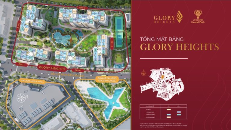 Mặt bằng Glory Heights: Thiết kế tối ưu, diện tích đa dạng