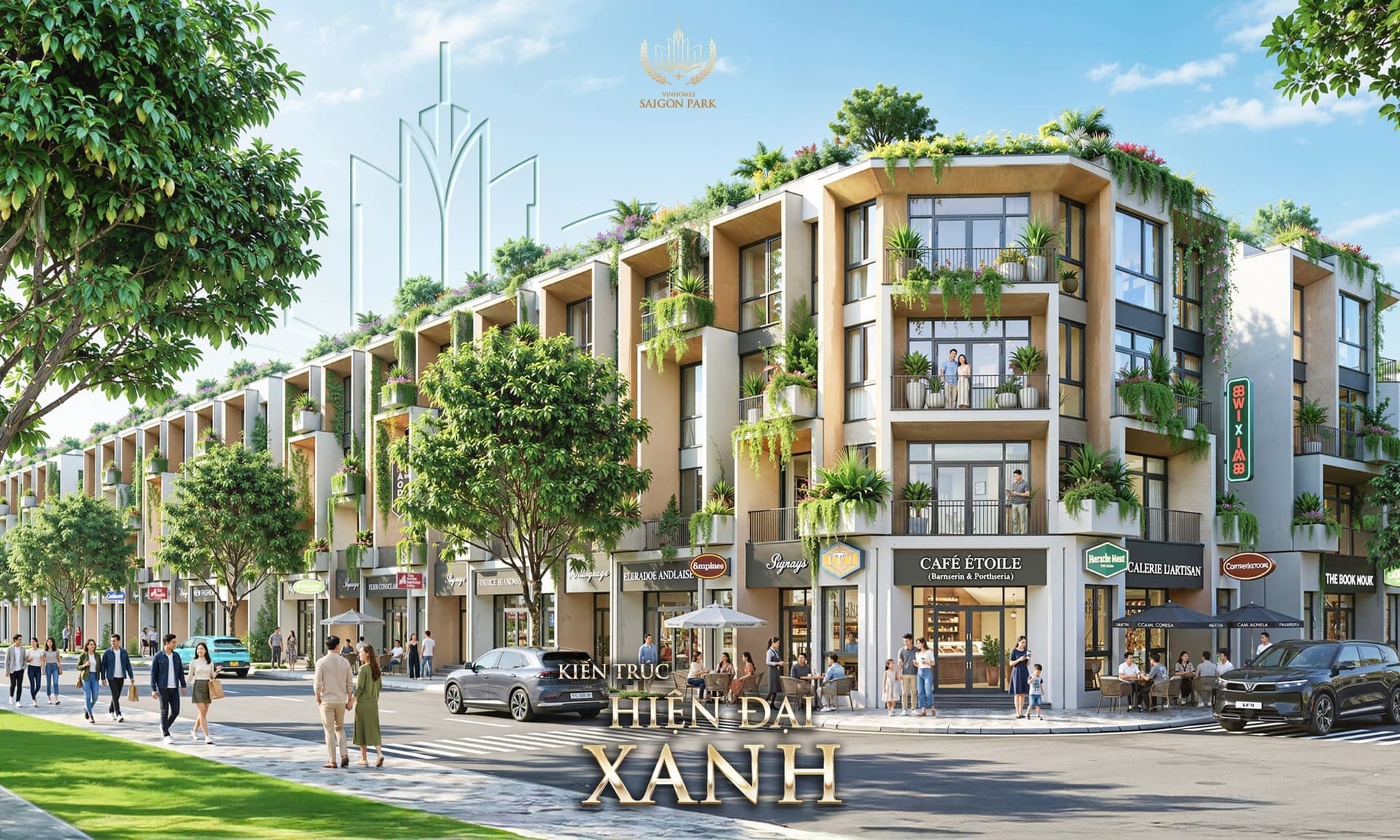 Kiến trúc xanh đồng bộ tại Vinhomes Saigon Park