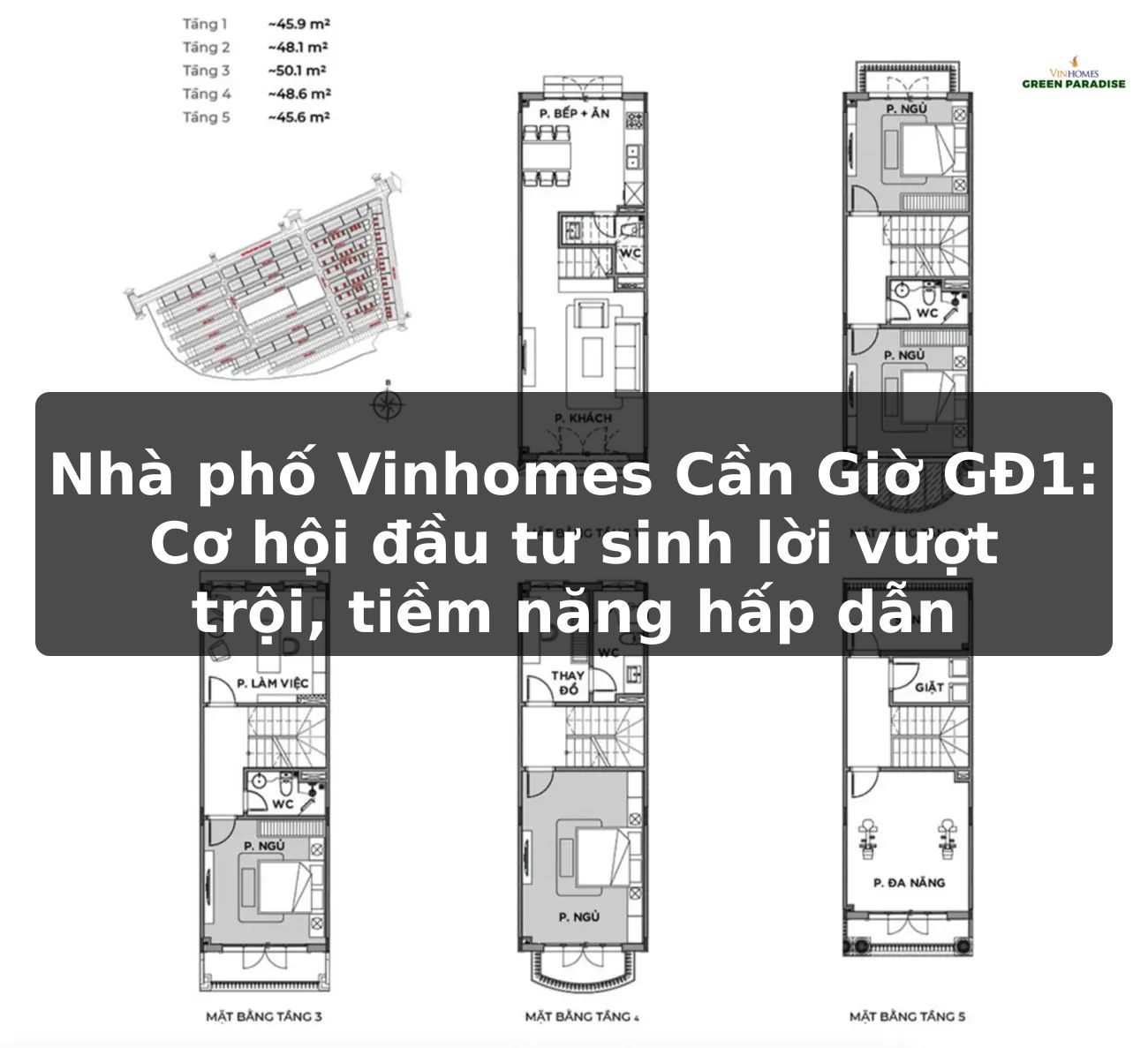 Nhà phố Vinhomes Cần Giờ GĐ1: Cơ hội đầu tư sinh lời vượt trội, tiềm năng hấp dẫn