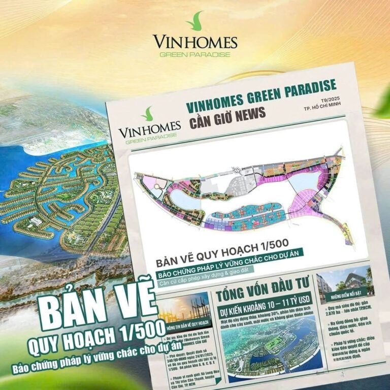 Thông tin quy hoạch 1/500 và pháp lý Vinhomes Green Paradise Cần Giờ