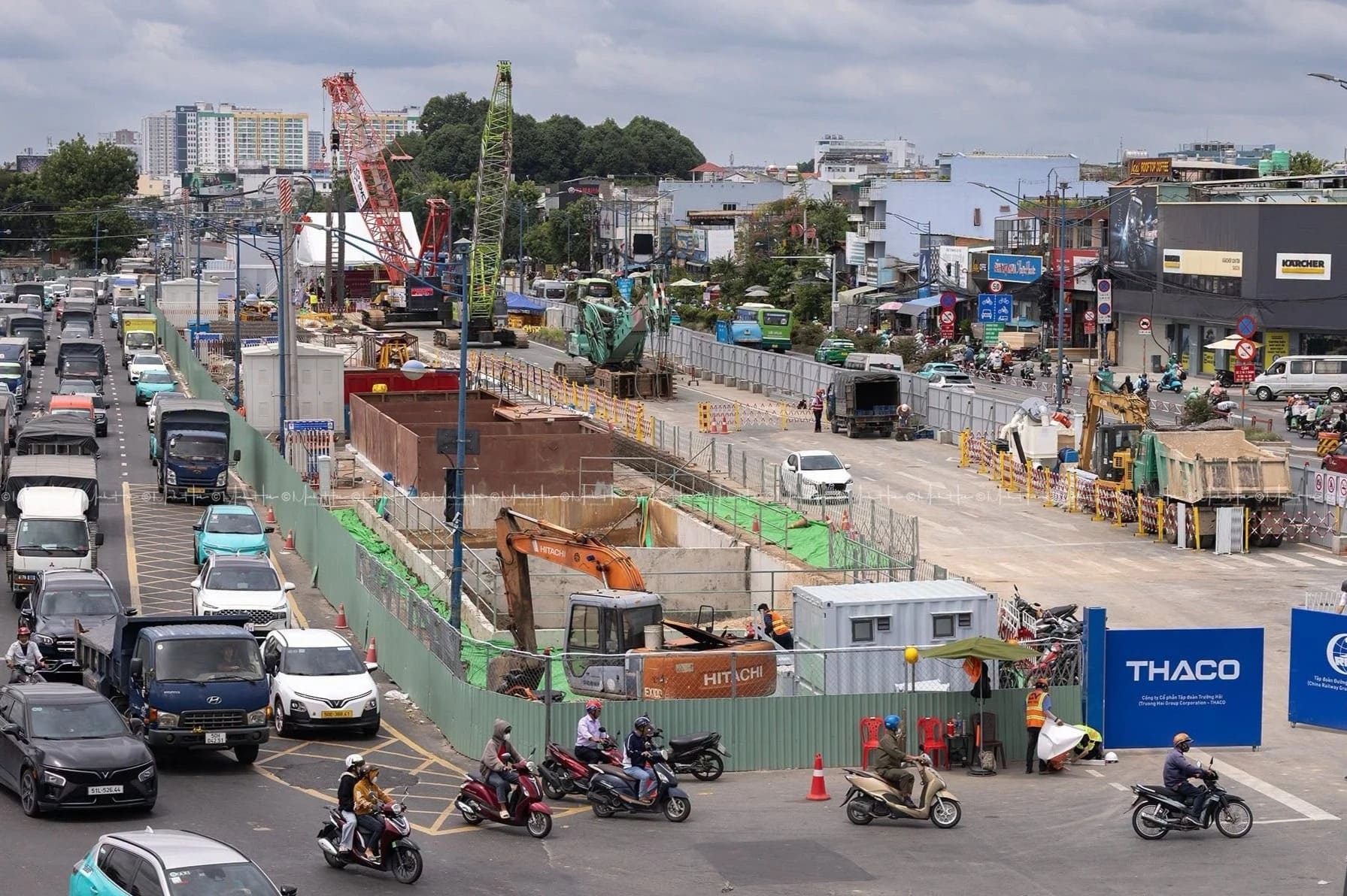 Thi công ga ngầm đầu tiên tuyến Metro số 2 Bến Thành - Tham Lương