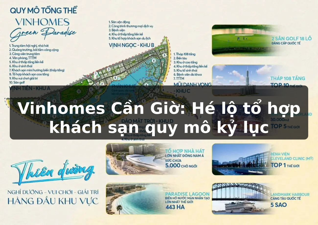 Vinhomes Cần Giờ: Hé lộ tổ hợp khách sạn quy mô kỷ lục
